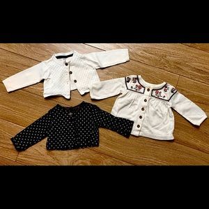 CARTER’S trio of near new tops